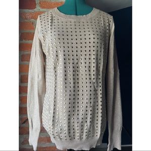 Sweater w gold embossment details!